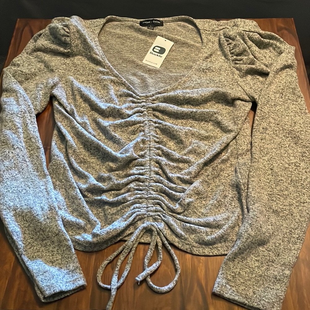 NWT MOA MOA sz large cinched tie front. Super soft